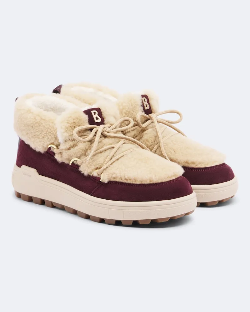 Bogner Schneestiefel Chamonix aus Veloursleder Burgunderrot