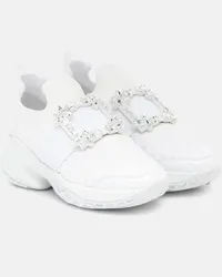 Roger Vivier Verzierte Sneakers Viv' Run Weiss