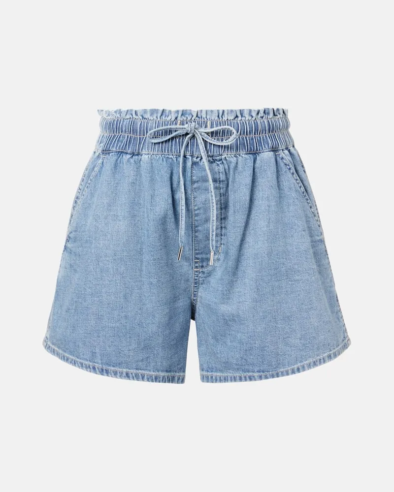 Veronica Beard High-Rise Jeansshorts Wilder Blau