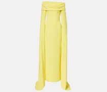 Off-Shoulder-Robe Nuri aus Crêpe