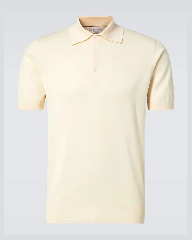 Brunello Cucinelli Polohemd aus Baumwolle Gelb