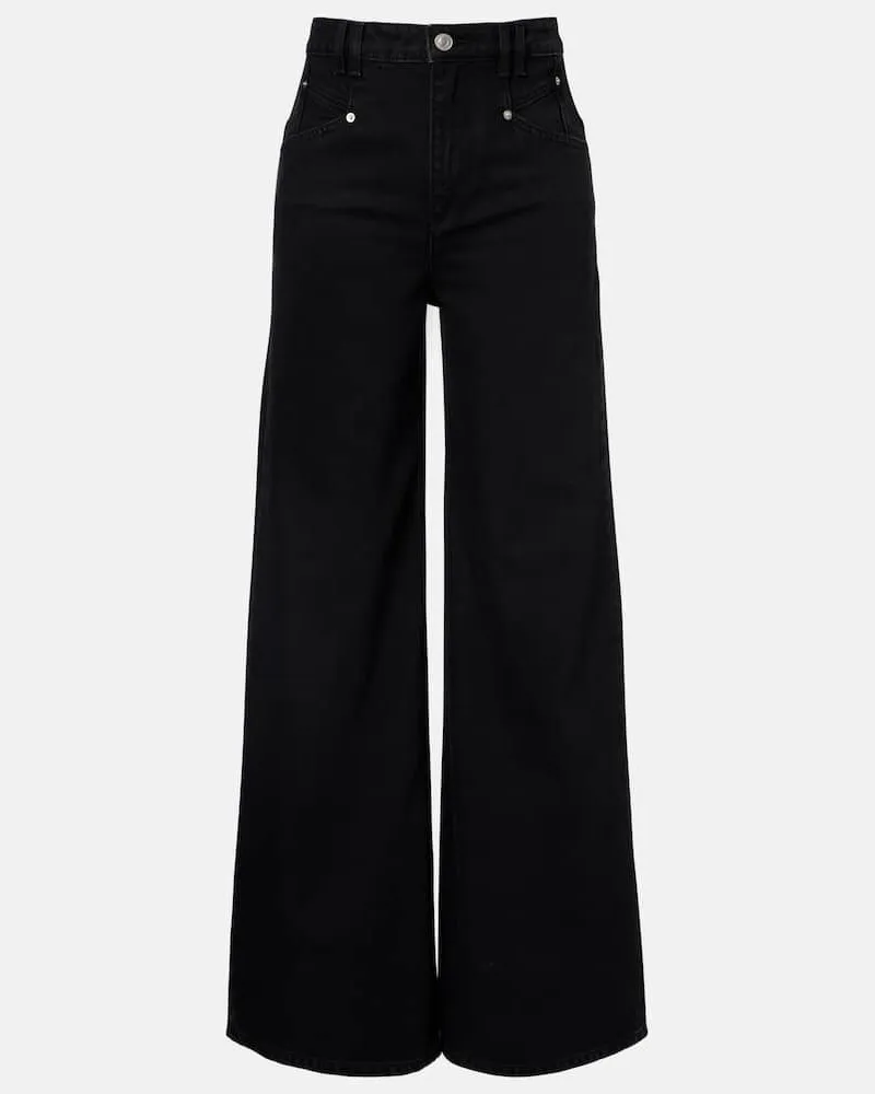 Isabel Marant Wide-Leg Jeans Lemony Schwarz
