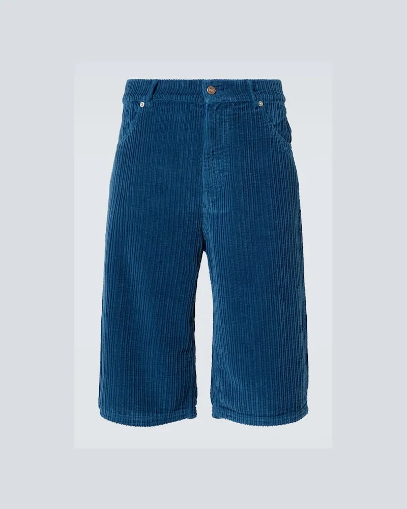 ERL Bermuda-Shorts aus Baumwoll-Cord Blau