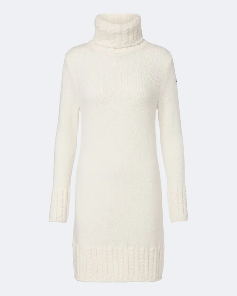 Moncler Minikleid aus Strick Weiß