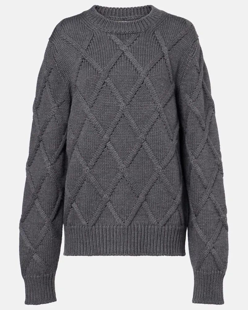 Jil Sander Pullover aus Schurwolle Grau