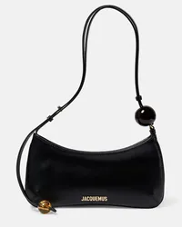 Jacquemus Schultertasche Le Bisou Perle aus Leder Schwarz