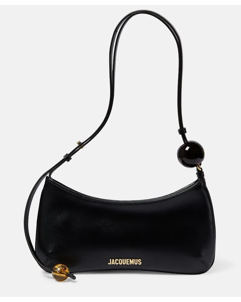 Jacquemus Schultertasche Le Bisou Perle aus Leder Schwarz