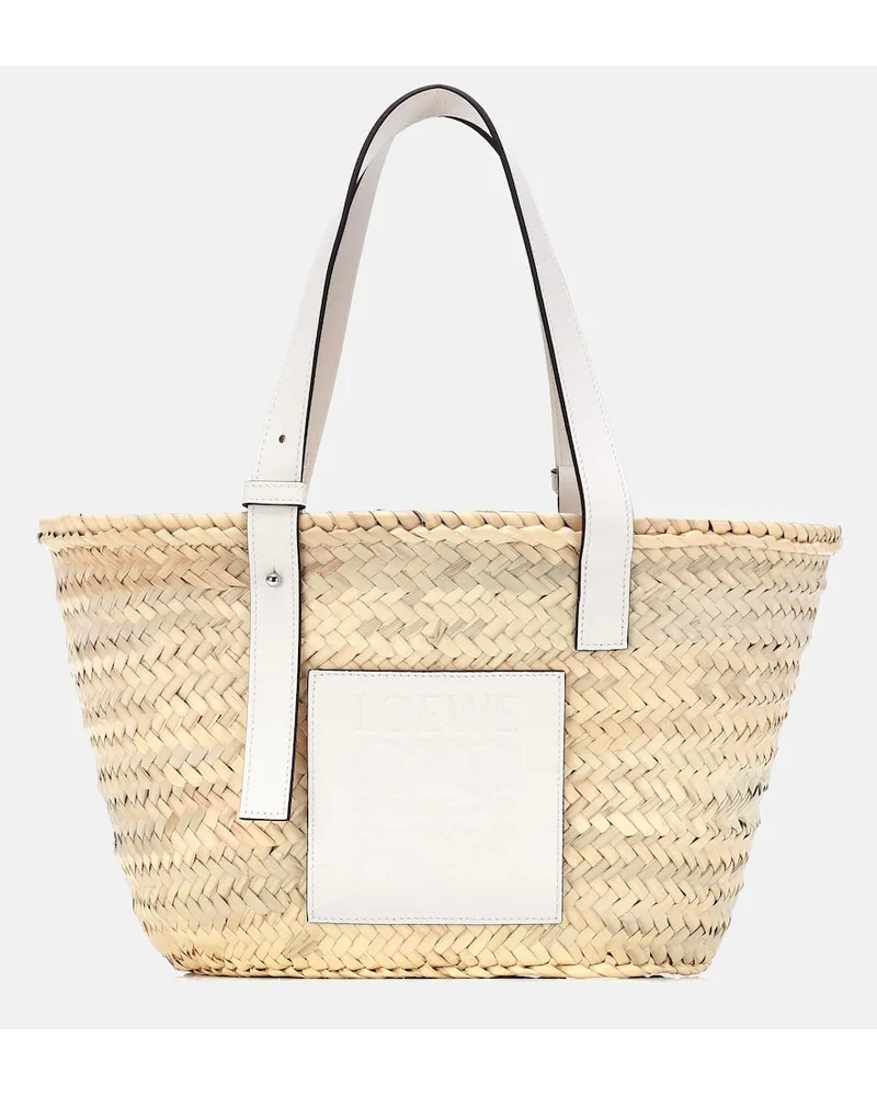 Loewe Tote Bag Anagram Medium mit Leder Beige