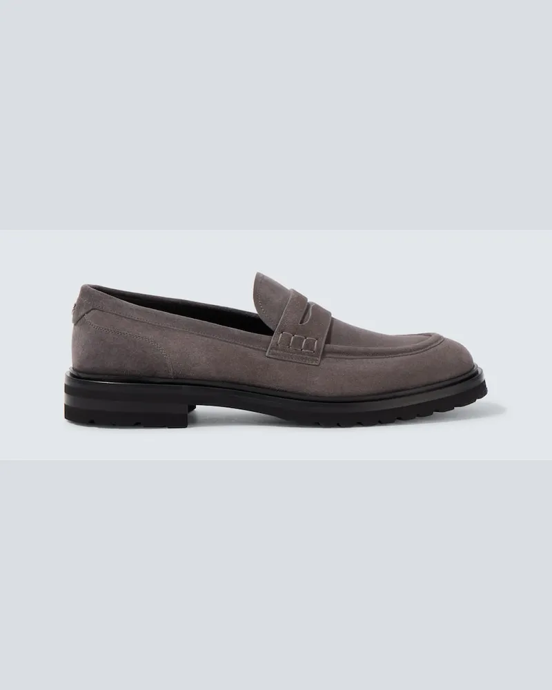 Dolce & Gabbana Loafers Altavilla aus Veloursleder Grau