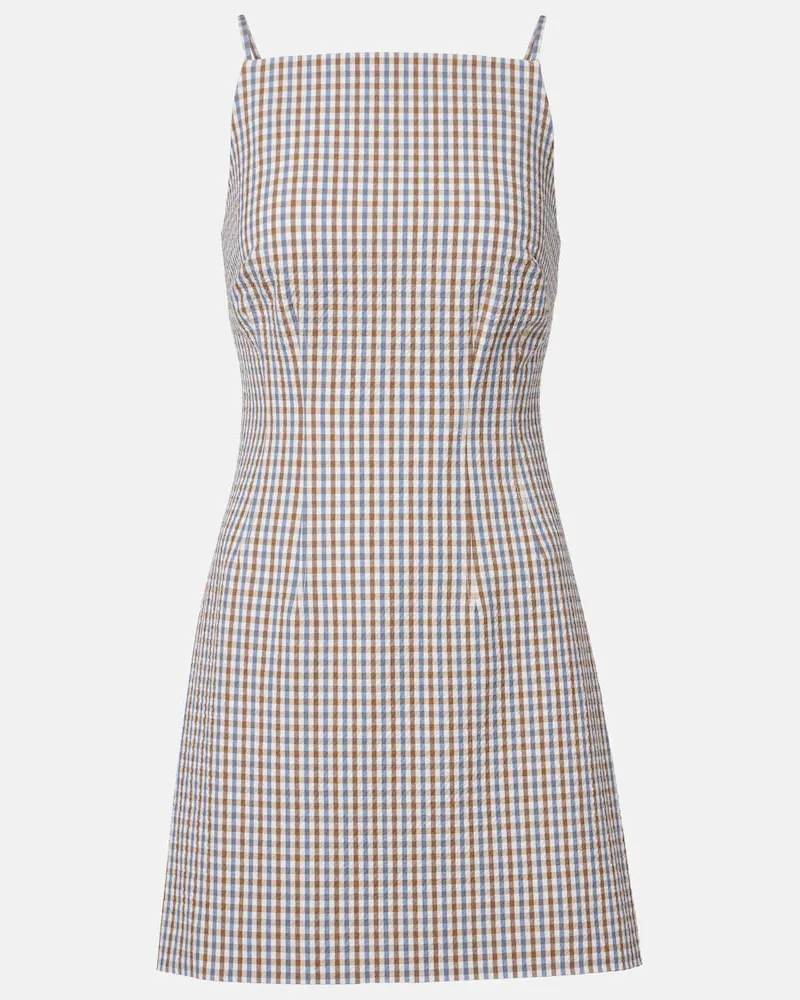 Veronica Beard Minikleid aus Baumwoll-Seersucker Multicolor