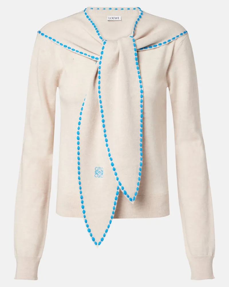 Loewe Pullover aus Wolle Beige