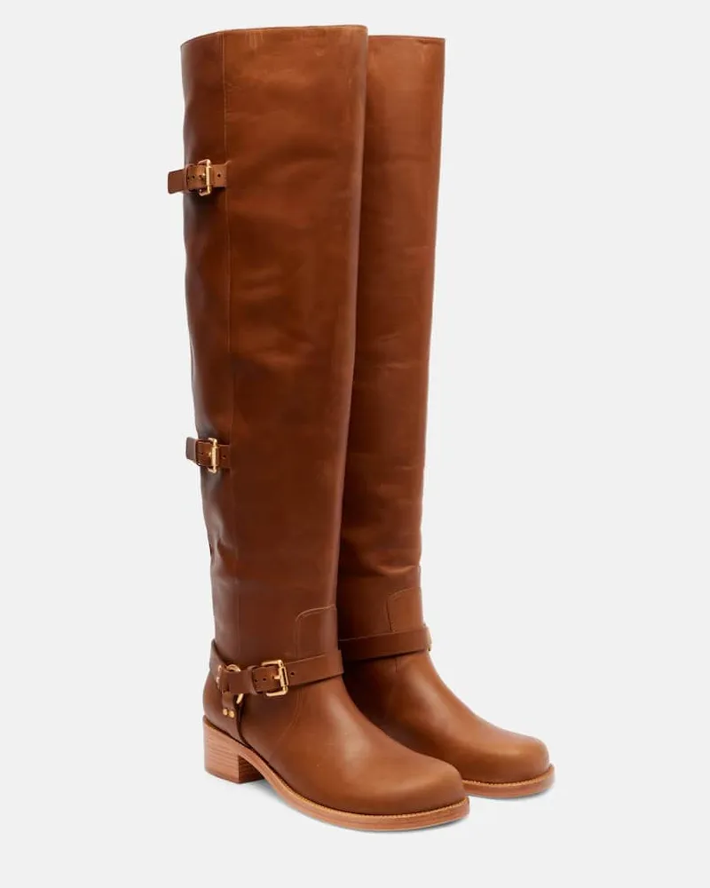 FARM Rio Overknee-Stiefel aus Leder Braun
