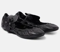 Mary-Jane-Ballerinas Orchid aus Leder