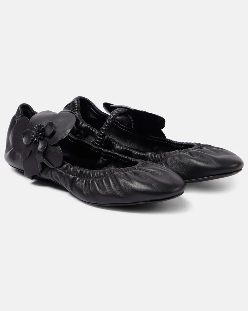 Zimmermann Mary-Jane-Ballerinas Orchid aus Leder Schwarz
