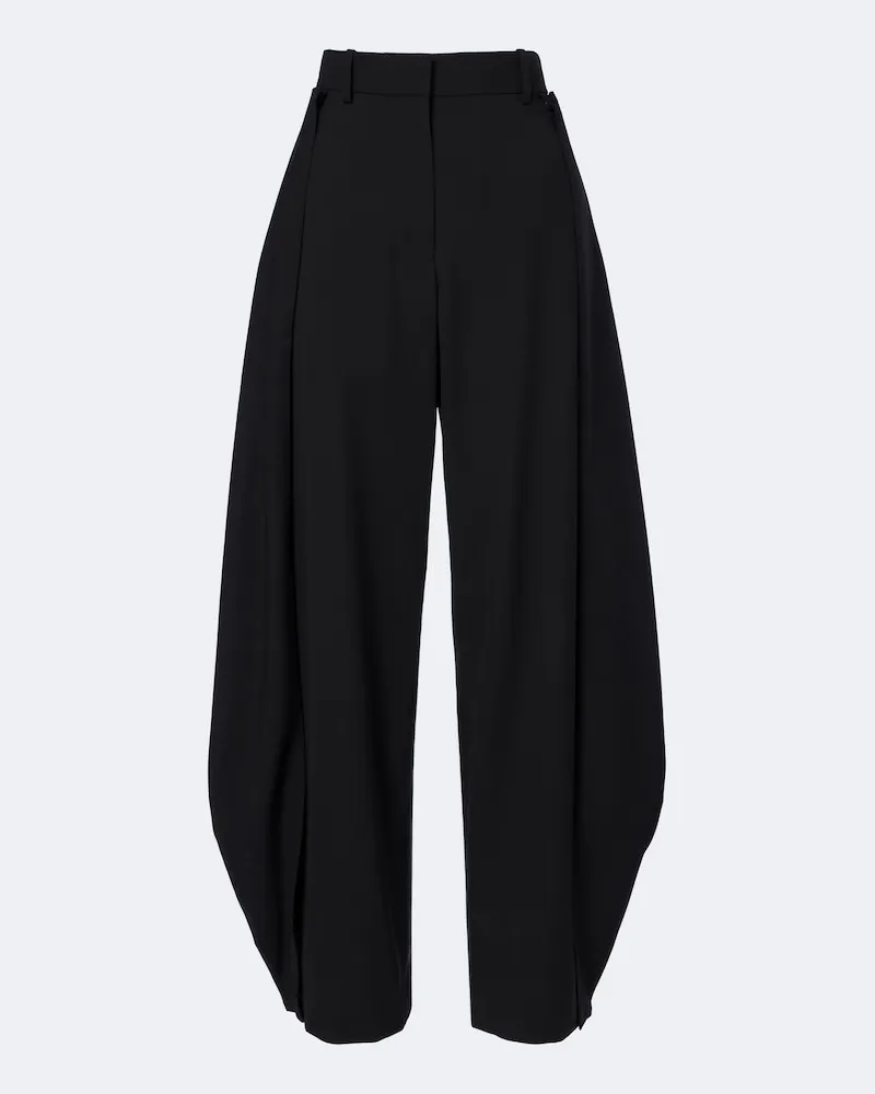 Loewe Barrel-Hose aus Wolle Schwarz