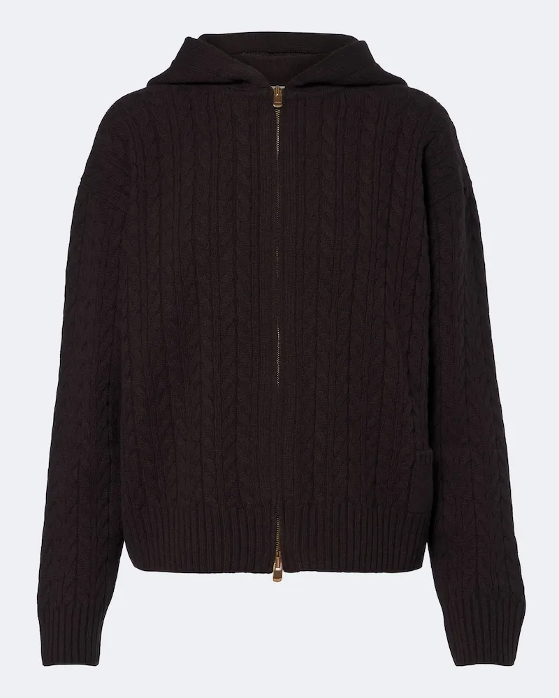 AGNONA Hoodie aus Kaschmir Braun