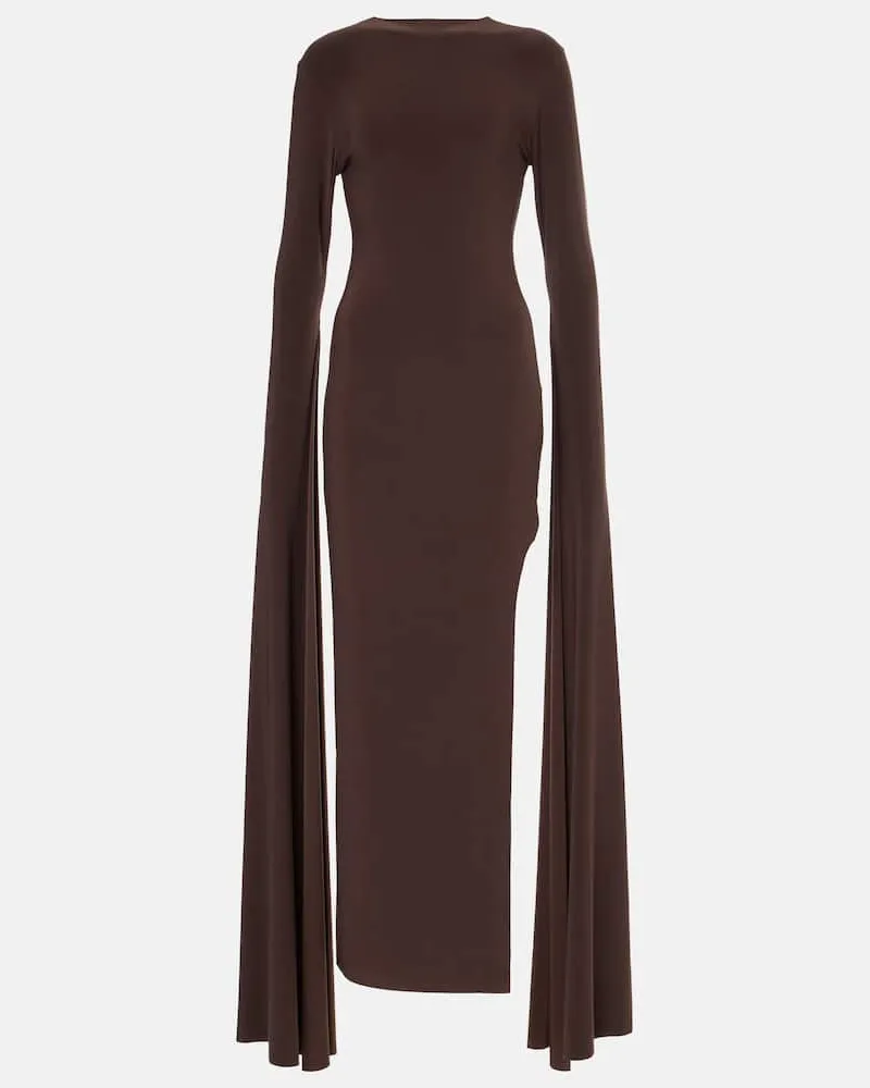 Norma Kamali Robe aus Jersey Braun