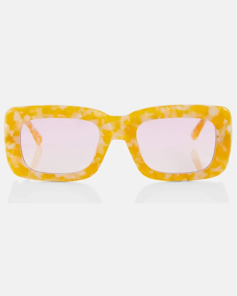 ATTICO X Linda Farrow Sonnenbrille Marfa Gelb