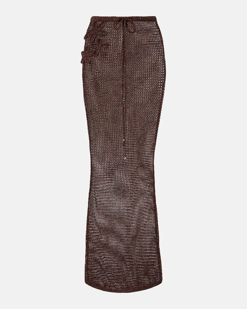 BANANHOT Maxirock Cori aus Lamé Blau