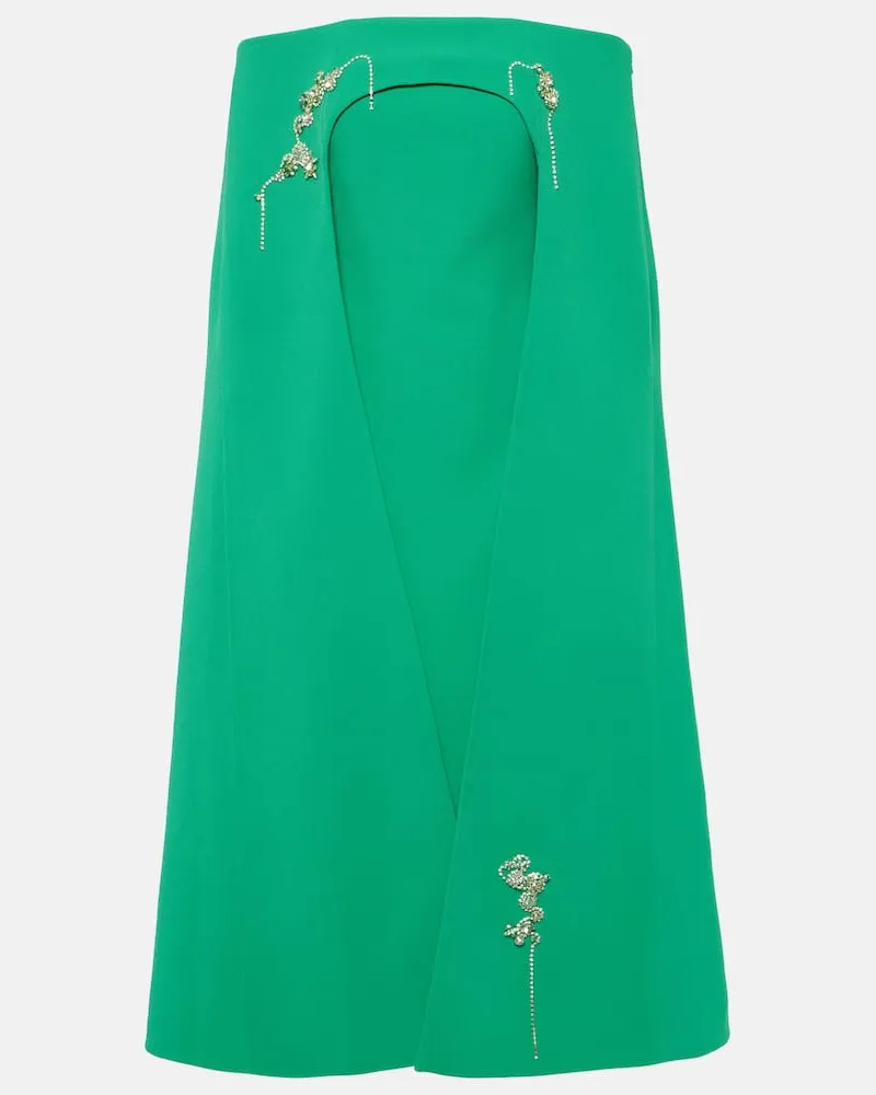Safiyaa Verziertes Midikleid Rowan Manorel Grün