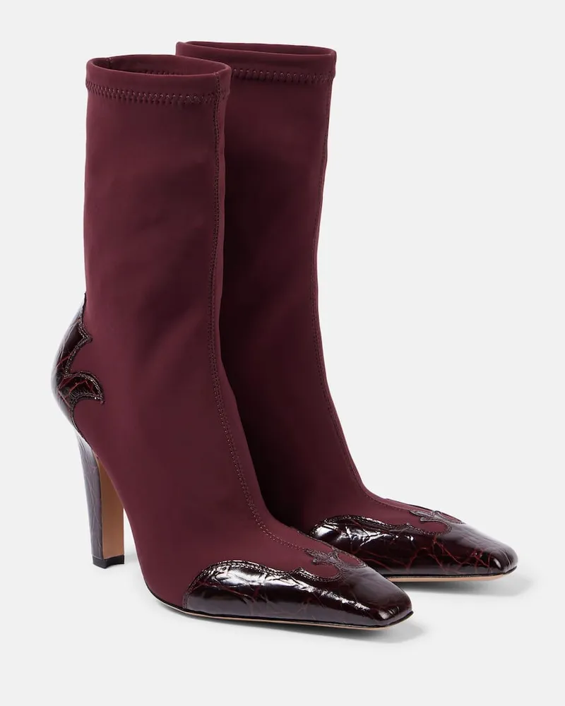 Paris Texas Stiefel Belle 100 mit Leder Rot