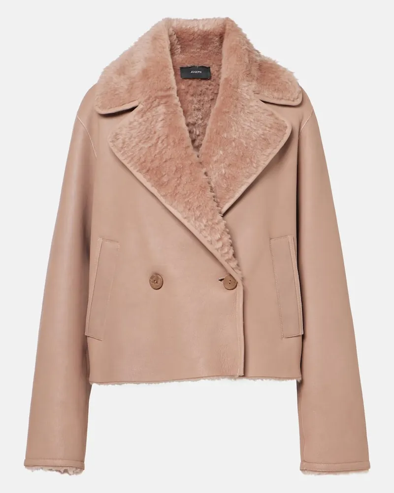 Joseph Jacke Rousse aus Shearling Beige