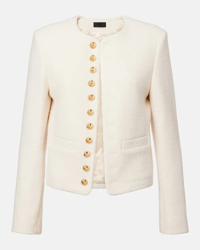 Nili Lotan Jacke Patti aus Bouclé Weiß