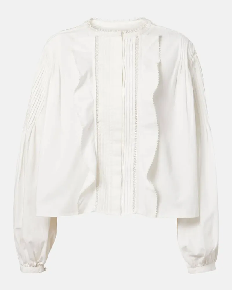 Isabel Marant Bluse Cubraly aus Baumwolle Weiß