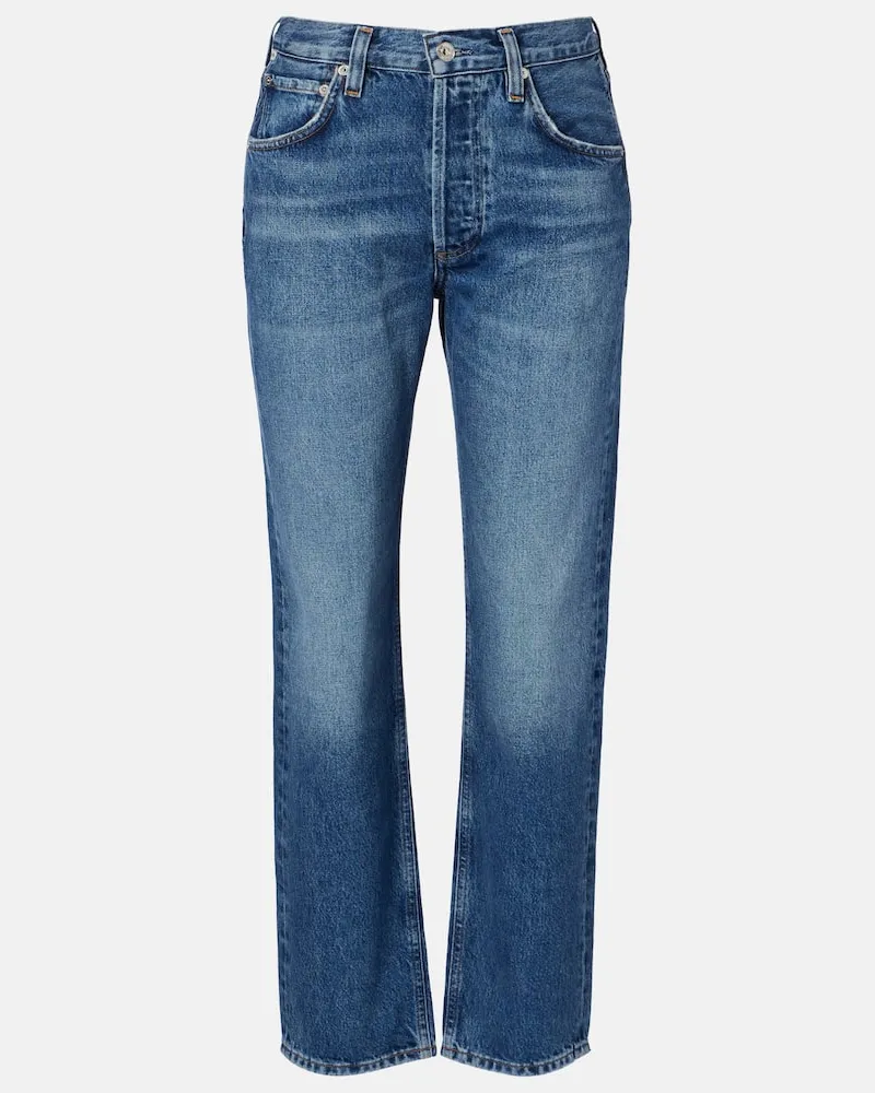 Citizens of humanity Mid-Rise Straight Jeans Winslow Blau