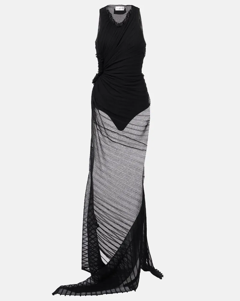 Victoria Beckham Maxikleid aus Tüll Schwarz