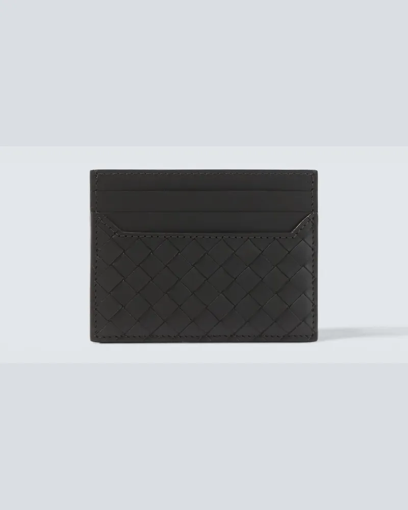 Bottega Veneta Kartenetui Intrecciato aus Leder Grün