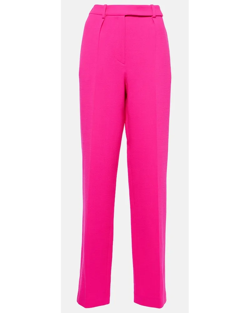 Alexandre Vauthier Weite Hose aus Wolle Pink