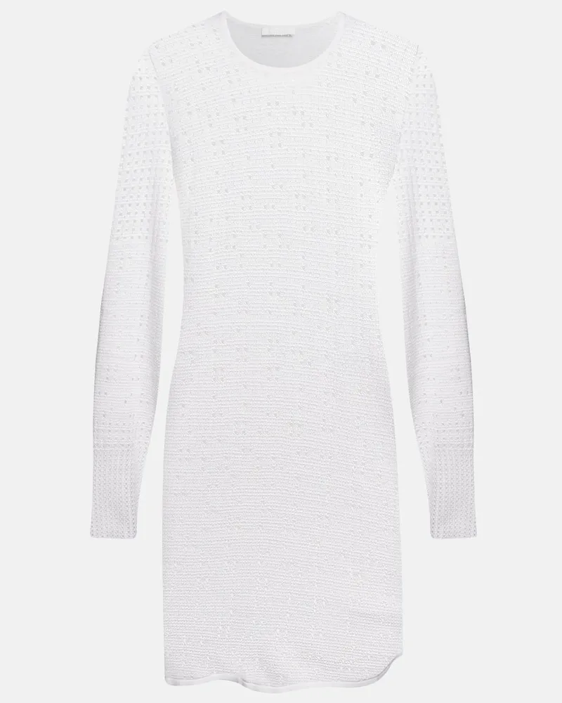 Chloé Chloé Minikleid aus Wolle, Kaschmir und Seide Weiß
