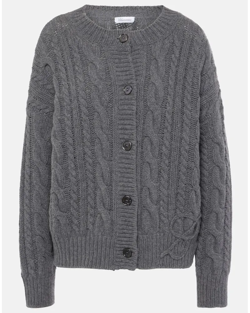 Blumarine Cardigan aus Wolle und Kaschmir Grau