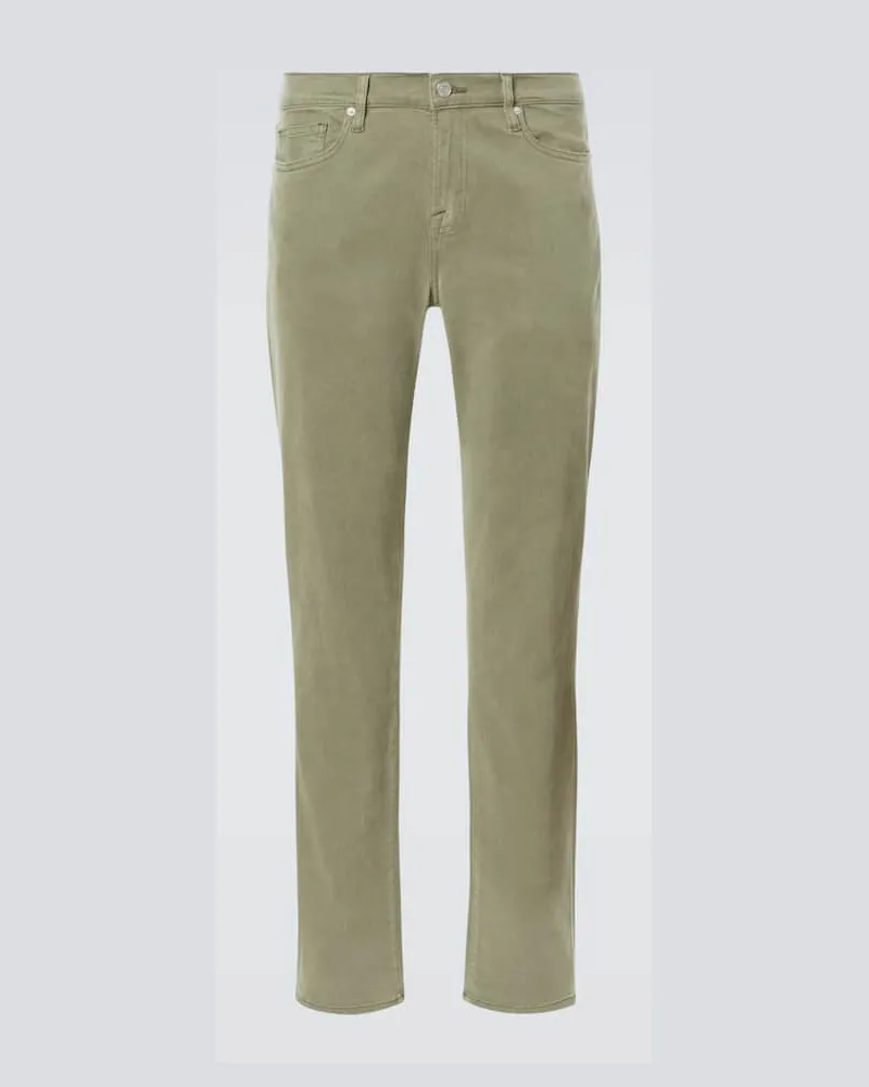 Frame Denim Schmale Hose L'Homme aus Twill Grün