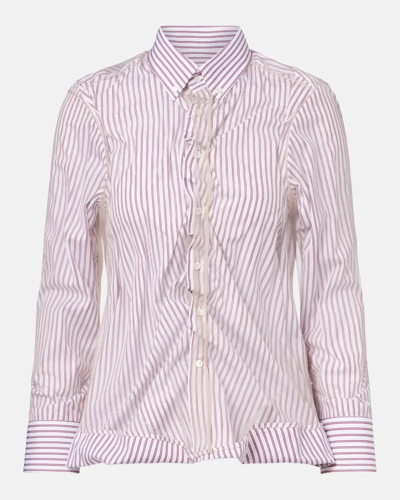 Maison Margiela Hemd aus Baumwollpopeline Weiß
