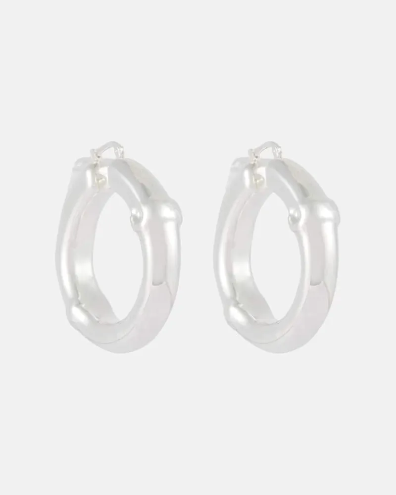 Jil Sander Ohrringe Small Bamboo Silber