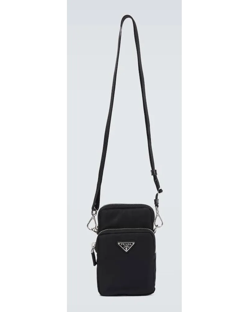 Prada Smartphone-Etui mit Leder Schwarz