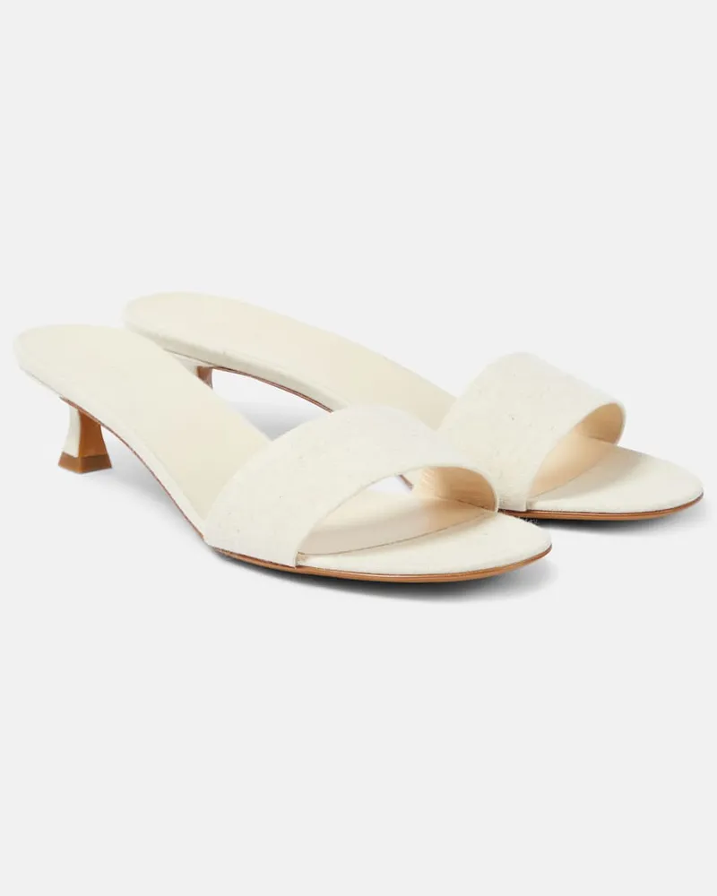 The Row Pantoletten Combo aus Satin Weiß