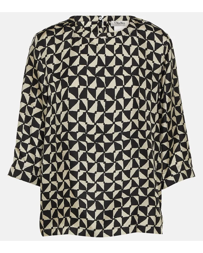 Max Mara Top Relais aus Seide Multicolor