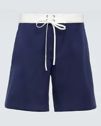 Miu Miu Bermuda-Shorts aus Satin Blau