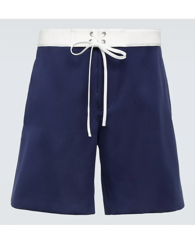 Miu Miu Bermuda-Shorts aus Satin Blau