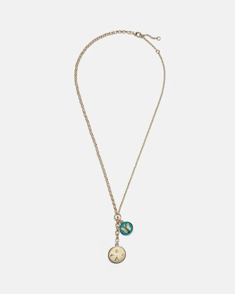 FOUNDRAE Halskette Dream & Reverie aus 18kt Gelbgold mit Emaille und Diamanten Gold