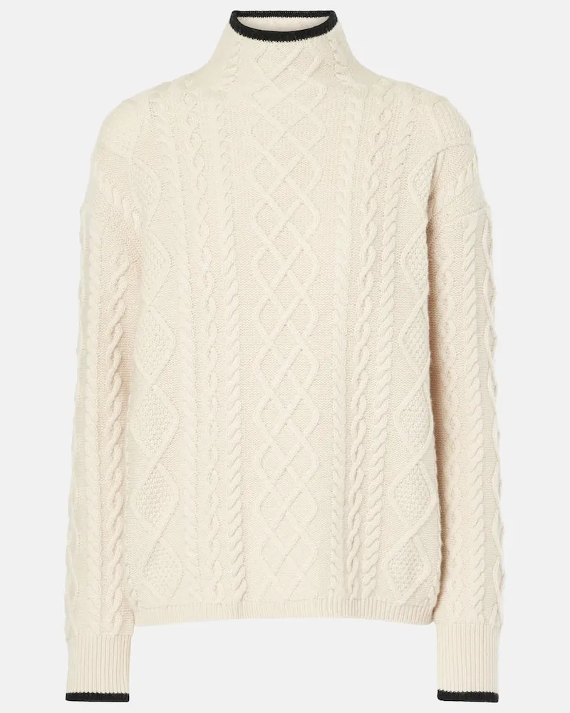 Max Mara Pullover Feltro aus Wolle und Kaschmir Weiß
