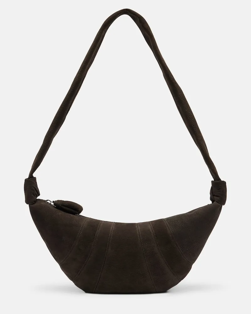 Christophe Lemaire Schultertasche Croissant Medium aus Leder Braun