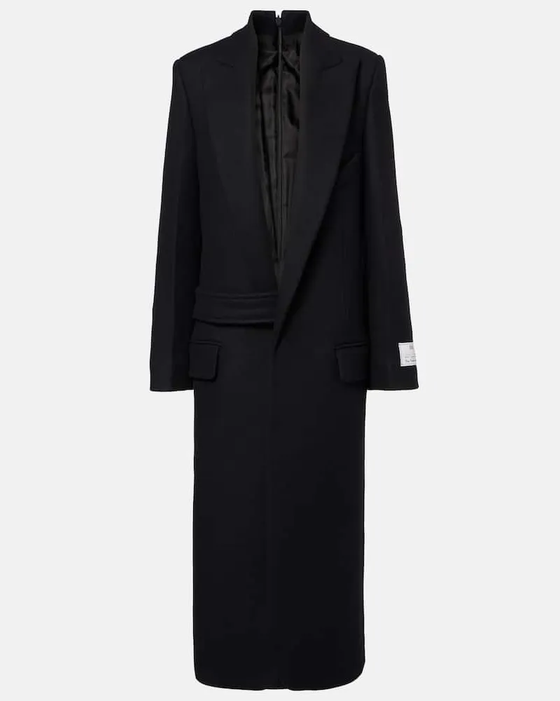 Victoria Beckham Mantel aus einem Wollgemisch Schwarz