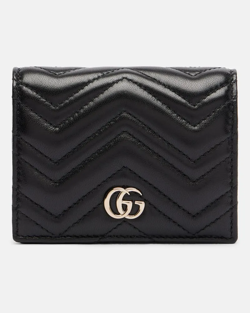 Gucci Portemonnaie GG aus Leder Schwarz