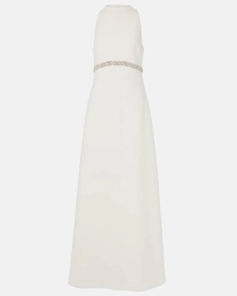 Safiyaa Robe Joules mit Kristallen Weiã