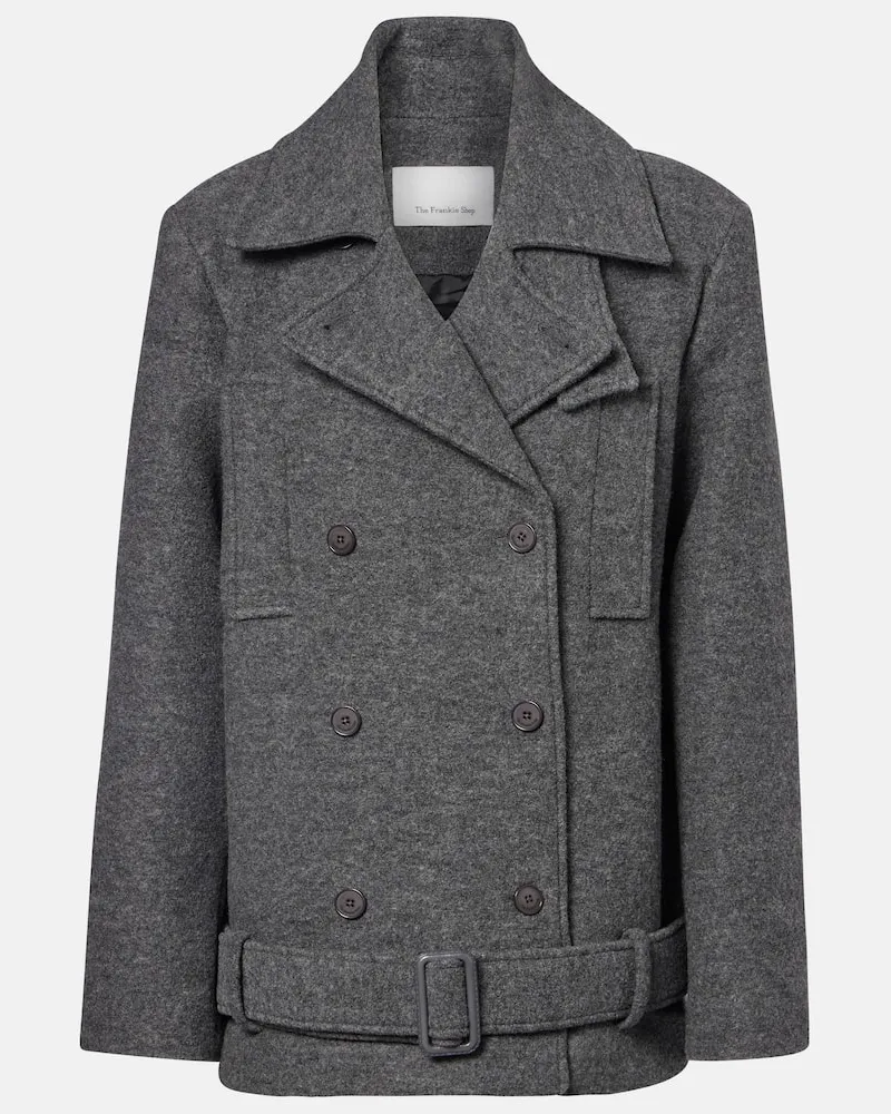FRANKIE Shop Cabanjacke Scothern aus Schurwolle Grau