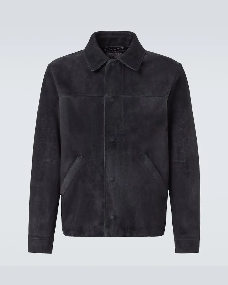 Tom Ford Jacke aus Veloursleder Grau
